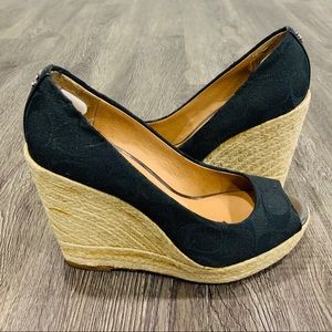 Coach | Authentic Milan Black Espadrilles Wedges